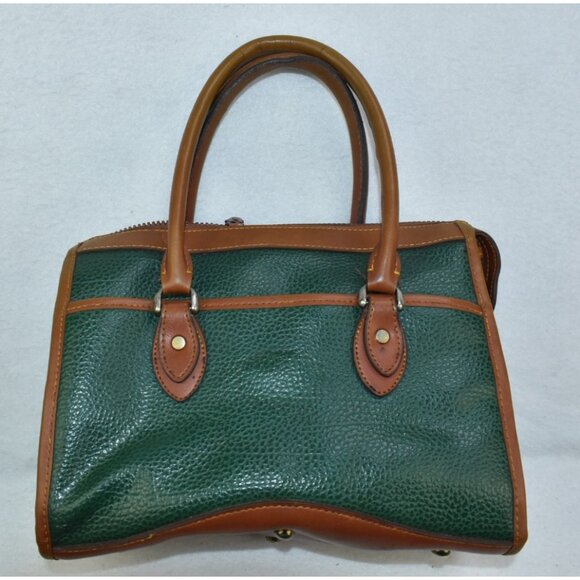 Dooney & Bourke VTG Classic Satchel Small Bag Purse Forest Green No Strap -Flaws - Picture 4 of 15